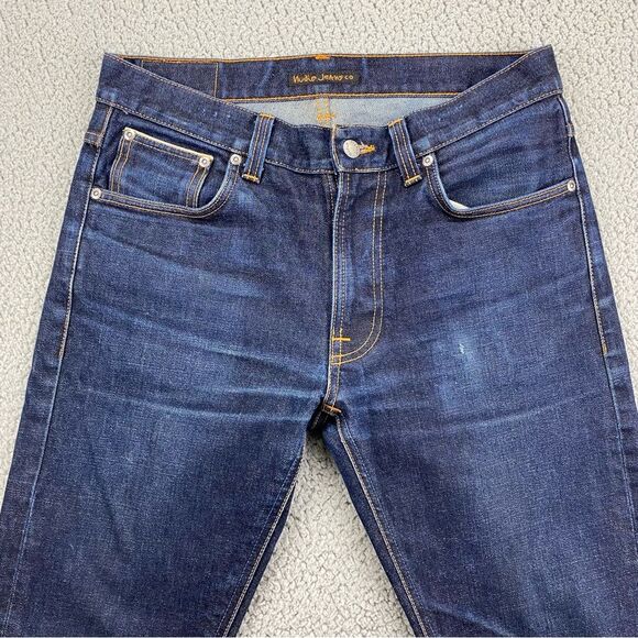 Nudie Jeans Men Lean Dean Slim-Fit Selvedge Worn In Jeans | Size: 32* (See Pics) - Picture 2 of 15